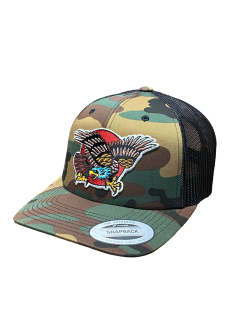 SGM Eagle Camo/Black Curved Brim Hat