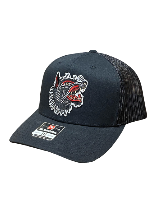 SGM Wolf Black Curved Brim Hat