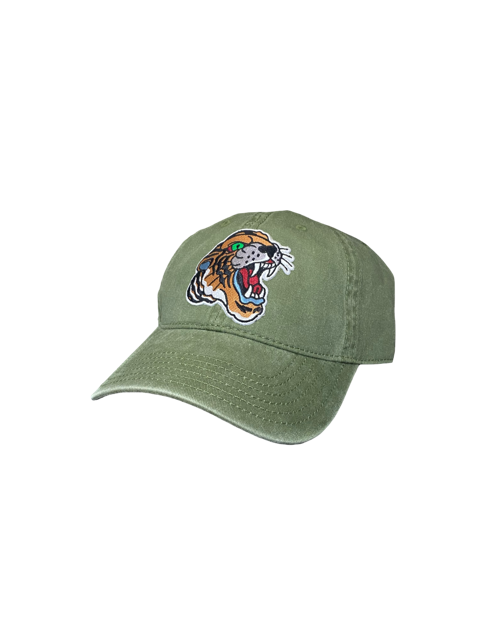 SGM Tiger Olive Green Low Profile Curved Brim Dad Hat