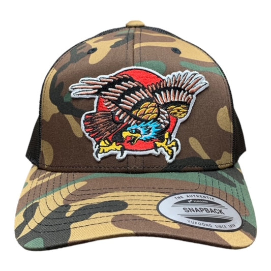 SGM Eagle Camo/Black Curved Brim Hat