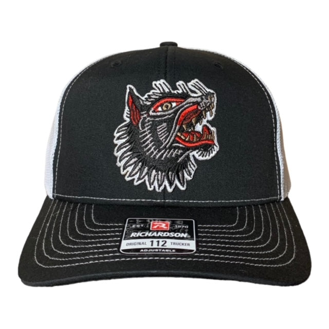 SGM Wolf Black/White Curved Brim Hat