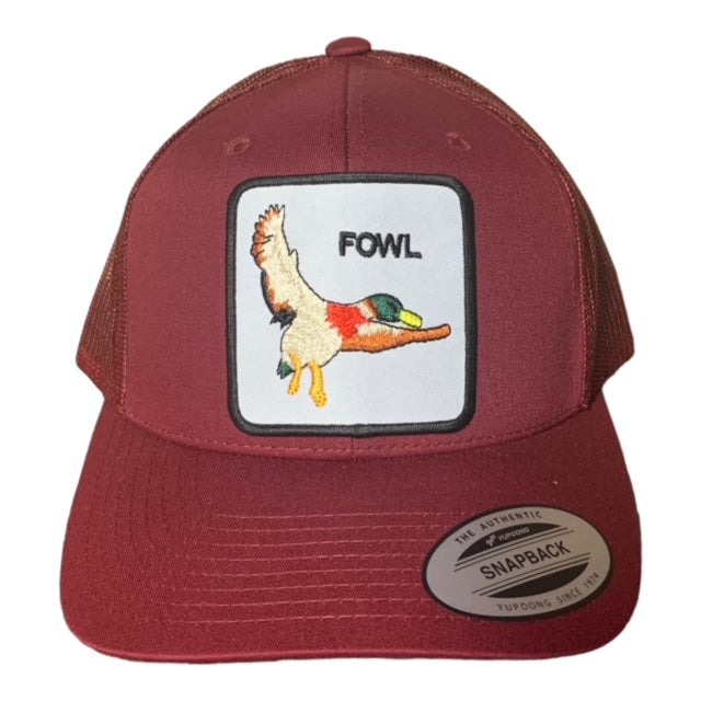 SGM Fowl Cranberry Mesh Curved Brim Hat