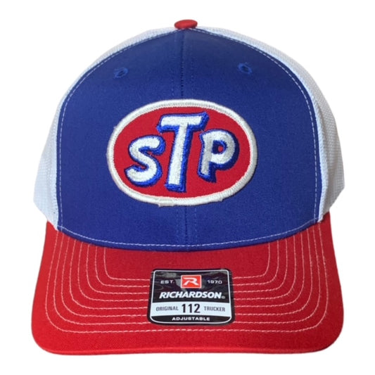 SGM STP Royal/Red/White Mesh Curved Brim Hat